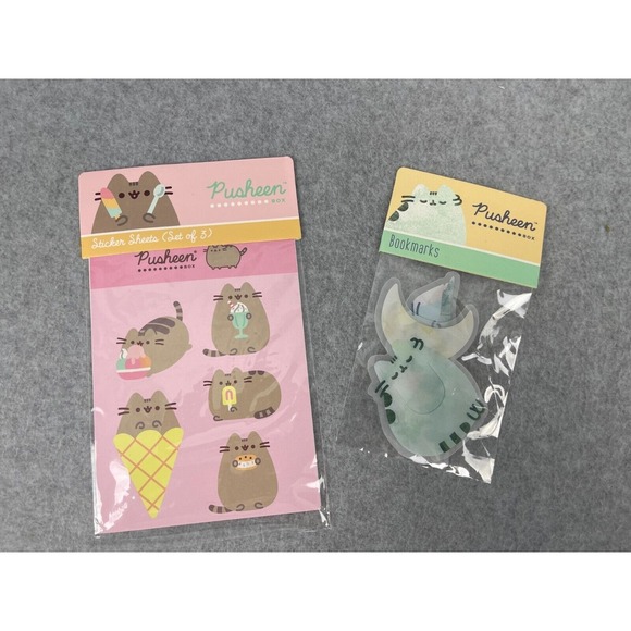 Nusheen the‎ Cat Bookmarks Sticker Sheets 3 Pack New Sealed - Picture 1 of 4
